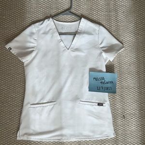 Figs Casma Top white (limited edition) size XS